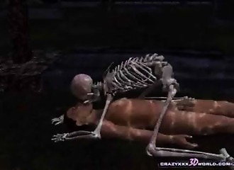 Sexe loufoque avec un mort vivant