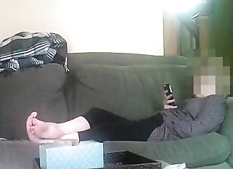 Busted en pleine masturbation 